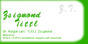 zsigmond tittl business card
